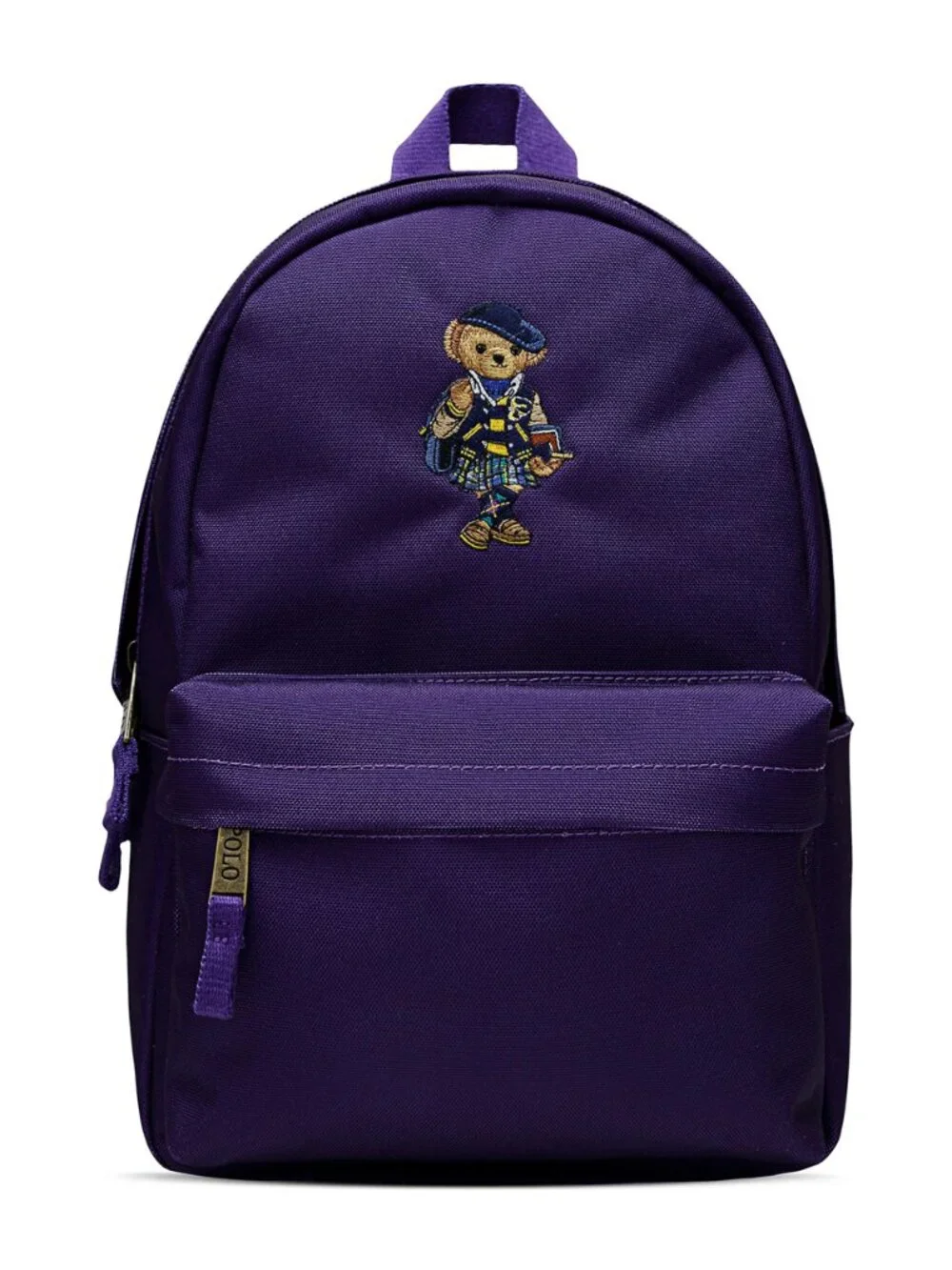 Ralph Lauren Girls Small College Purple Backpack with signature Polo Bear 12x14